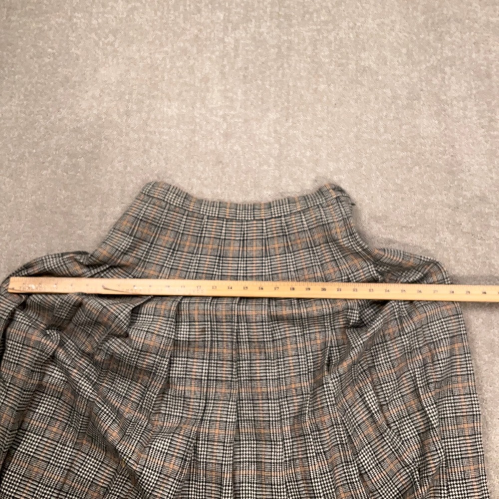 Pendleton Skirt Suit Women 12 Tan Black Plaid Carnegie Tartan 80s USA Wool - Picture 12 of 14